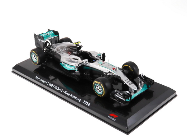 Модель 1:24 MERCEDES F1 W07 Hybrid #6 Nico Rosberg победитель Abu Dhabi GP Чемпион мира 2016